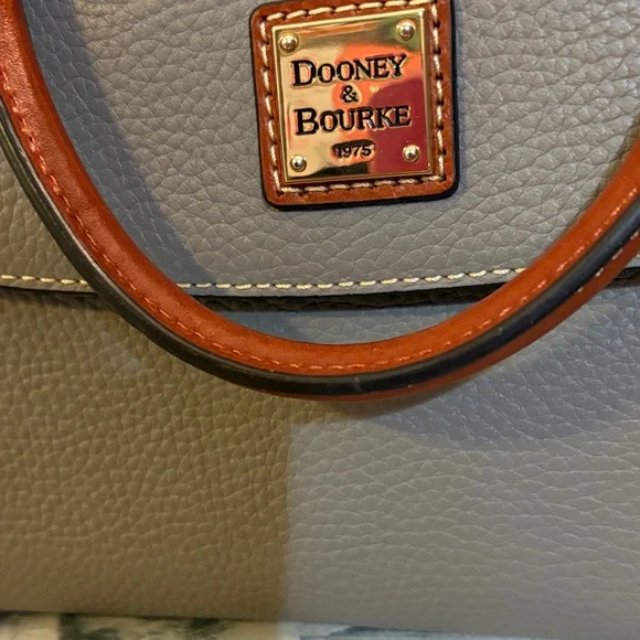 DOONEY & BOURKE  Large Leather LEISURE Shopper Tote Bag Handbag NEW GRAY - Picture 2 of 12
